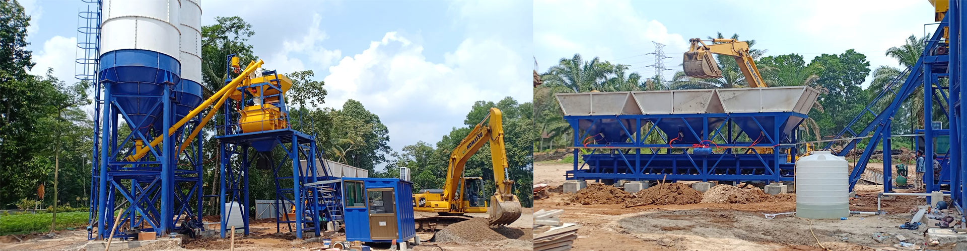 AIMIX Planta de Concreto de 35 m³/h Instaló en Indonesia
