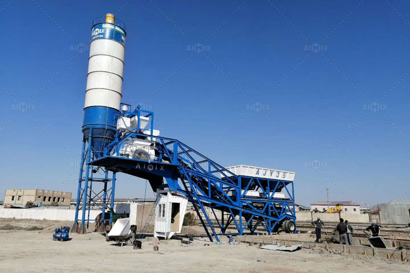 Planta de Concreto Móvil en Uzbekistán