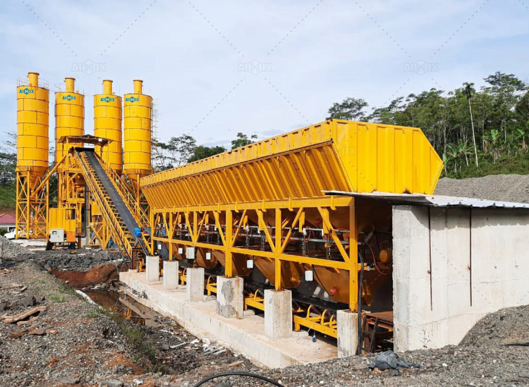 AJ90 Planta de Concreto Estacionaria en Indonesia