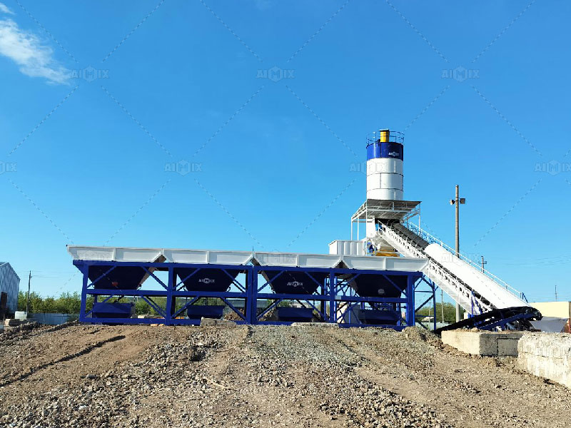 Planta Concretera Estacionaria en Kazajistán
