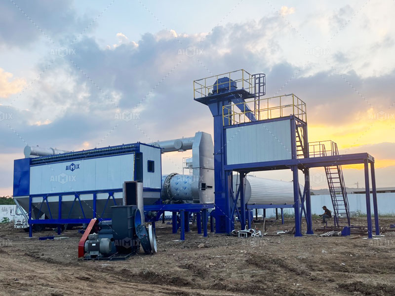 AIMIX 100 TPH Planta de Asfalto Móvil en Ecuador