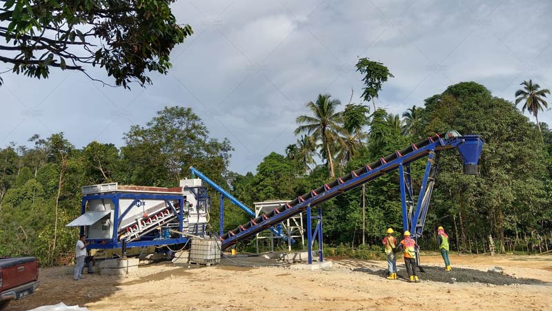 Planta de Concreto Premezclado Móvil para Construcción de Vías