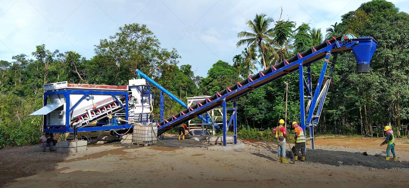 AJSY Serie Nueva Planta Móvil de Concreto Compacta