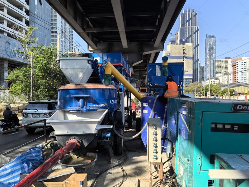 AIMIX Bomba Nueva con Hormigonera de Eje Vertical