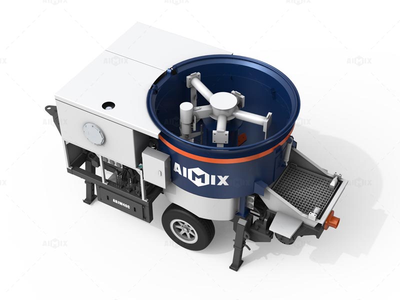 Dibujo de Bomba de Mezcla Concreto con Hormigonera Planetaria