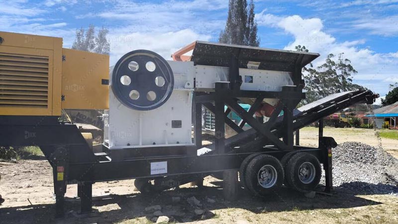 Chancadora de Quijada Pequeña Móvil sobre Ruedas